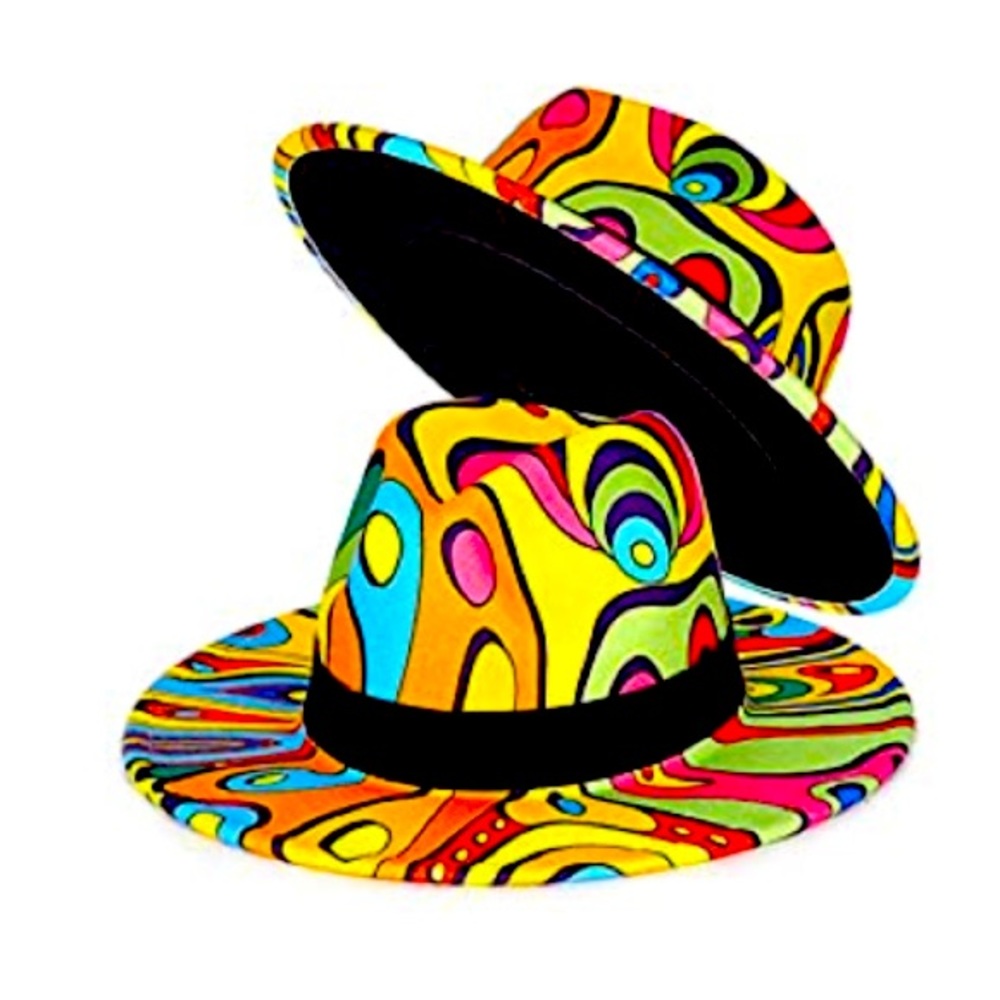 Unisex Multi-color Fedora Hat